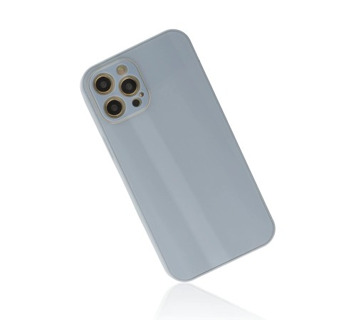 iPhone 12 Pro Kılıf Glass Kapak - Sky Blue iPhone 12 Pro Kılıf Glass Kapak - Sky Blue