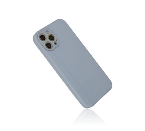 iPhone 12 Pro Kılıf Glass Kapak - Sky Blue iPhone 12 Pro Kılıf Glass Kapak - Sky Blue
