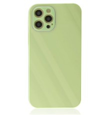 iPhone 12 Pro Kılıf Glass Kapak - Açık Yeşil