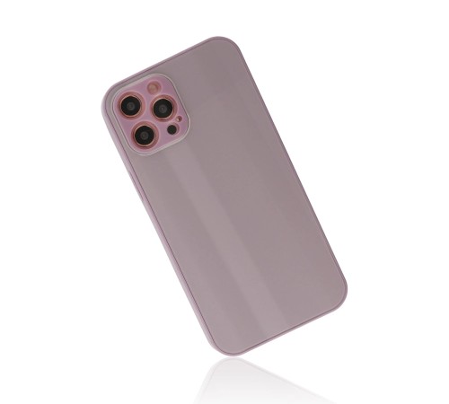 iPhone 12 Pro Max Kılıf Glass Kapak - Mor iPhone 12 Pro Max Kılıf Glass Kapak - Mor