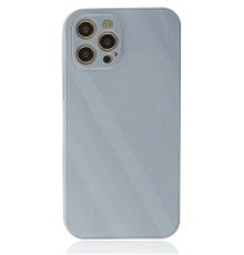 iPhone 12 Pro Max Kılıf Glass Kapak - Sky Blue