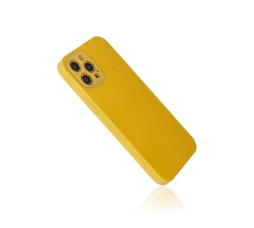 iPhone 12 Pro Max Kılıf Glass Kapak - Sarı