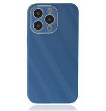 iPhone 13 Pro Kılıf Glass Kapak - Mavi