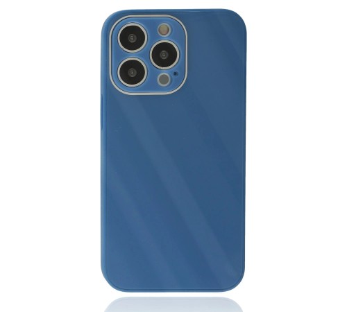 iPhone 13 Pro Kılıf Glass Kapak - Mavi iPhone 13 Pro Kılıf Glass Kapak - Mavi