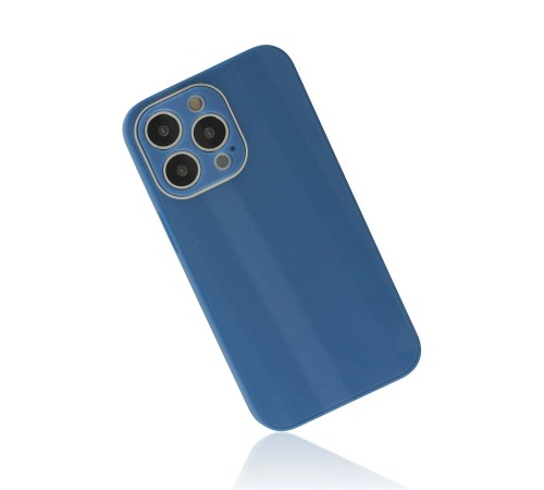 iPhone 13 Pro Kılıf Glass Kapak - Mavi iPhone 13 Pro Kılıf Glass Kapak - Mavi
