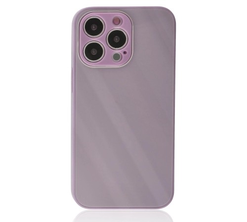 iPhone 13 Pro Kılıf Glass Kapak - Mor iPhone 13 Pro Kılıf Glass Kapak - Mor