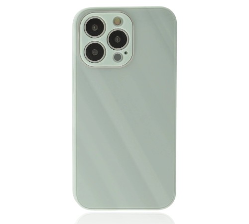 iPhone 13 Pro Kılıf Glass Kapak - Turkuaz iPhone 13 Pro Kılıf Glass Kapak - Turkuaz