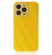 iPhone 13 Pro Kılıf Glass Kapak - Sarı