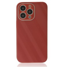 iPhone 13 Pro Kılıf Glass Kapak - Bordo