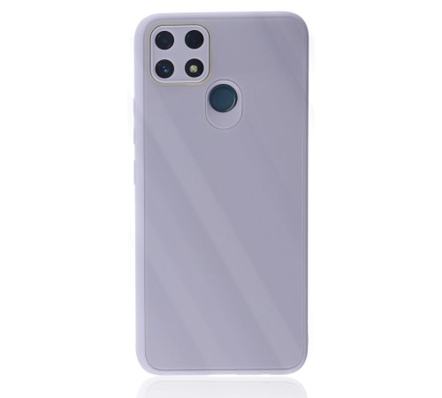 Realme C25 Kılıf Glass Kapak - Lila Realme C25 Kılıf Glass Kapak - Lila