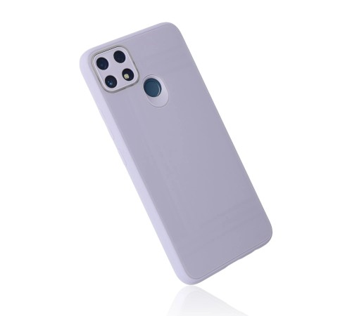 Realme C25 Kılıf Glass Kapak - Lila Realme C25 Kılıf Glass Kapak - Lila