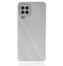 Samsung Galaxy A22 Kılıf Glass Kapak - Beyaz