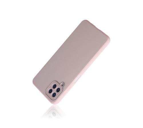 Samsung Galaxy A22 Kılıf Glass Kapak - Pembe Samsung Galaxy A22 Kılıf Glass Kapak - Pembe