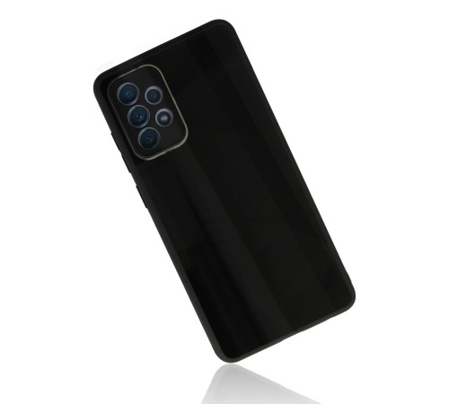 Samsung Galaxy A72 Kılıf Glass Kapak - Siyah Samsung Galaxy A72 Kılıf Glass Kapak - Siyah
