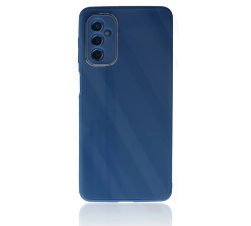 Samsung Galaxy M52 5G Kılıf Glass Kapak - Mavi Samsung Galaxy M52 5G Kılıf Glass Kapak - Mavi