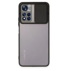 Xiaomi Redmi Note 11T Kılıf Palm Buzlu Kamera Sürgülü Silikon - Siyah