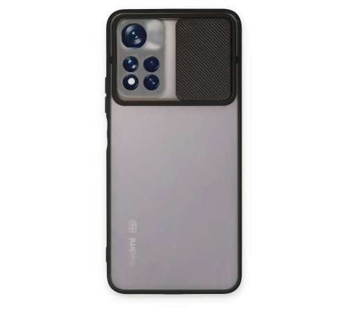 Xiaomi Redmi Note 11T Kılıf Palm Buzlu Kamera Sürgülü Silikon - Siyah Xiaomi Redmi Note 11T Kılıf Palm Buzlu Kamera Sürgülü Silikon - Siyah