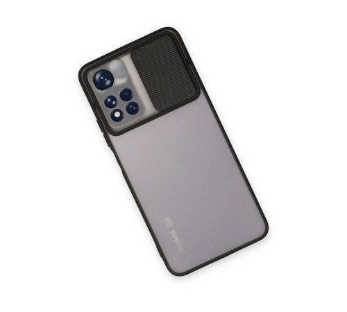 Xiaomi Redmi Note 11T Kılıf Palm Buzlu Kamera Sürgülü Silikon - Siyah Xiaomi Redmi Note 11T Kılıf Palm Buzlu Kamera Sürgülü Silikon - Siyah