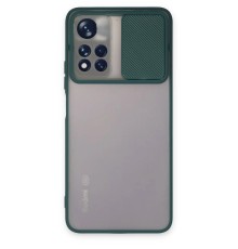 Xiaomi Redmi Note 11T Kılıf Palm Buzlu Kamera Sürgülü Silikon - Yeşil