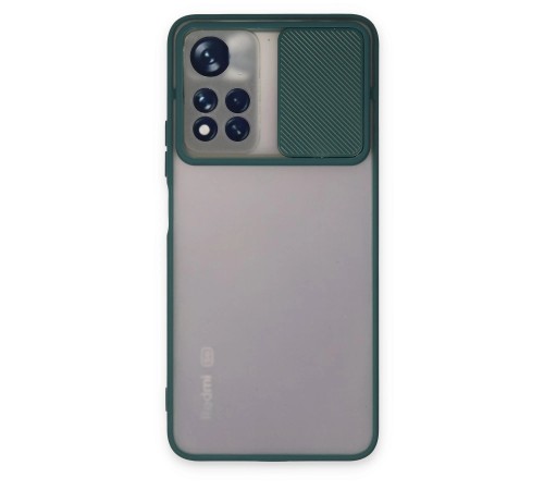 Xiaomi Redmi Note 11T Kılıf Palm Buzlu Kamera Sürgülü Silikon - Yeşil Xiaomi Redmi Note 11T Kılıf Palm Buzlu Kamera Sürgülü Silikon - Yeşil