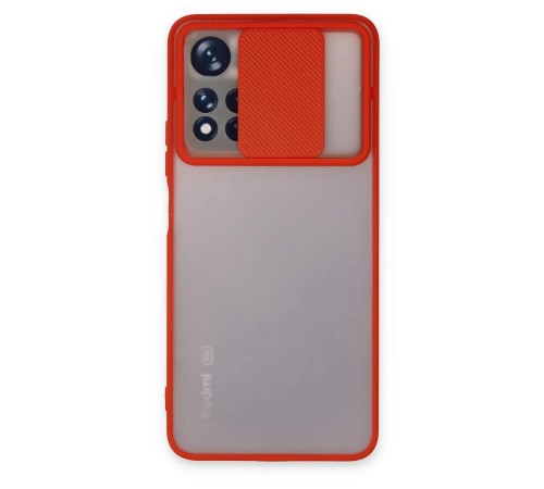 Xiaomi Redmi Note 11T Kılıf Palm Buzlu Kamera Sürgülü Silikon - Kırmızı Xiaomi Redmi Note 11T Kılıf Palm Buzlu Kamera Sürgülü Silikon - Kırmızı