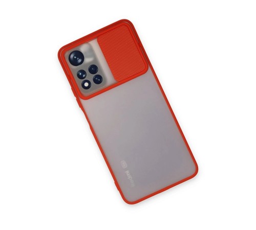 Xiaomi Redmi Note 11T Kılıf Palm Buzlu Kamera Sürgülü Silikon - Kırmızı Xiaomi Redmi Note 11T Kılıf Palm Buzlu Kamera Sürgülü Silikon - Kırmızı