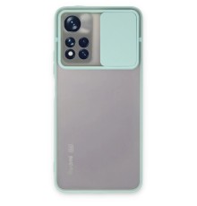 Xiaomi Redmi Note 11T Kılıf Palm Buzlu Kamera Sürgülü Silikon - Turkuaz