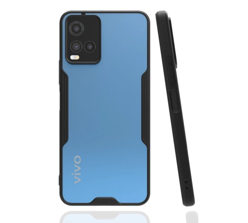 Vivo Y21S Kılıf Platin Silikon - Siyah