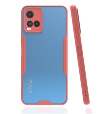 Vivo Y21S Kılıf Platin Silikon - Pembe