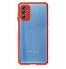 Samsung Galaxy M52 5G Kılıf Miami Şeffaf Silikon - Kırmızı