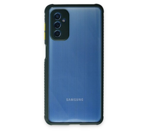 Samsung Galaxy M52 5G Kılıf Miami Şeffaf Silikon - Koyu Yeşil