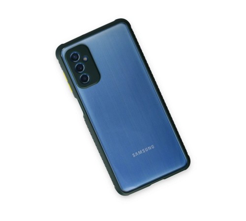 Samsung Galaxy M52 5G Kılıf Miami Şeffaf Silikon - Koyu Yeşil