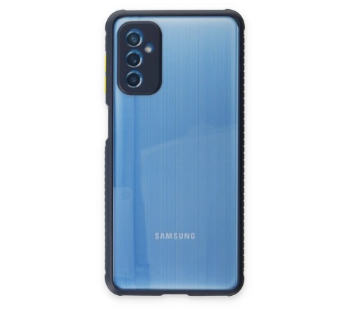 Samsung Galaxy M52 5G Kılıf Miami Şeffaf Silikon - Lacivert Samsung Galaxy M52 5G Kılıf Miami Şeffaf Silikon - Lacivert