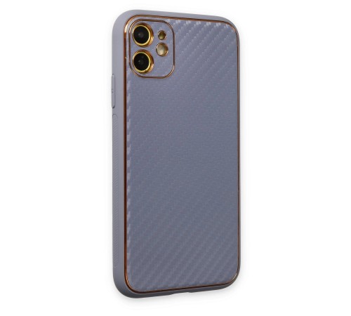 iPhone 12 Kılıf Coco Karbon Silikon - Gri iPhone 12 Kılıf Coco Karbon Silikon - Gri