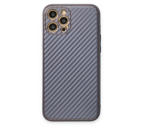 iPhone 12 Pro Max Kılıf Coco Karbon Silikon - Gri iPhone 12 Pro Max Kılıf Coco Karbon Silikon - Gri