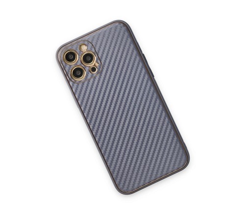 iPhone 12 Pro Max Kılıf Coco Karbon Silikon - Gri iPhone 12 Pro Max Kılıf Coco Karbon Silikon - Gri
