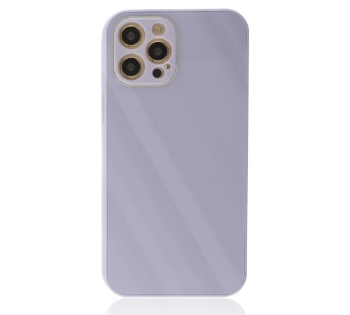 iPhone 12 Pro Kılıf Glass Kapak - Lila iPhone 12 Pro Kılıf Glass Kapak - Lila
