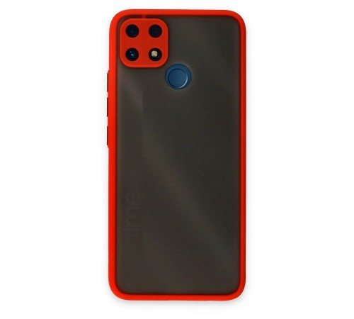 Realme C25 Kılıf Montreal Silikon Kapak - Kırmızı Realme C25 Kılıf Montreal Silikon Kapak - Kırmızı