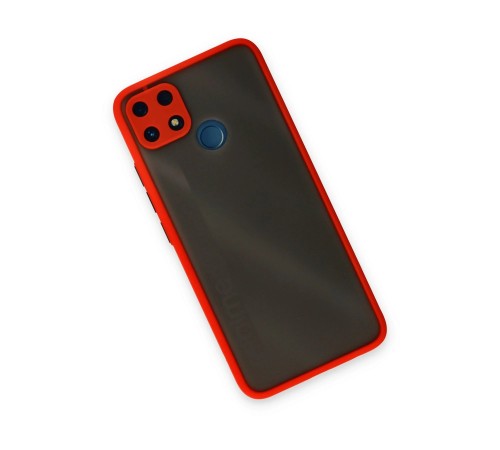 Realme C25 Kılıf Montreal Silikon Kapak - Kırmızı Realme C25 Kılıf Montreal Silikon Kapak - Kırmızı