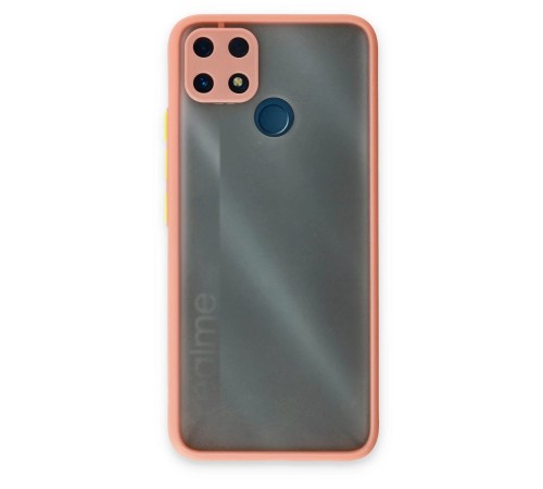 Realme C25 Kılıf Montreal Silikon Kapak - Pembe Realme C25 Kılıf Montreal Silikon Kapak - Pembe