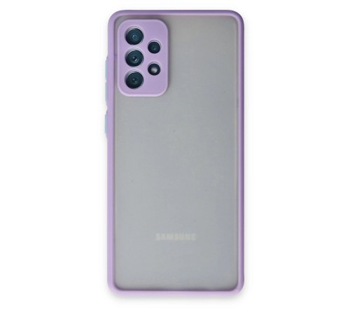 Samsung Galaxy A72 Kılıf Montreal Silikon Kapak - Mor Samsung Galaxy A72 Kılıf Montreal Silikon Kapak - Mor
