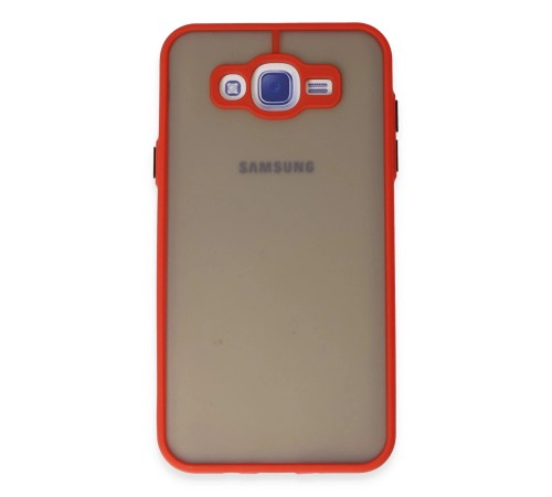 Samsung Galaxy J7 Kılıf Montreal Silikon Kapak - Kırmızı Samsung Galaxy J7 Kılıf Montreal Silikon Kapak - Kırmızı