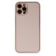 iPhone 12 Pro Max Kılıf Coco Deri Silikon Kapak - Pudra