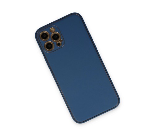 iPhone 12 Pro Max Kılıf Coco Deri Silikon Kapak - Açık Mavi iPhone 12 Pro Max Kılıf Coco Deri Silikon Kapak - Açık Mavi