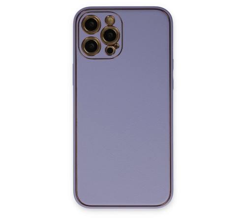 iPhone 12 Pro Max Kılıf Coco Deri Silikon Kapak - Açık Lila iPhone 12 Pro Max Kılıf Coco Deri Silikon Kapak - Açık Lila