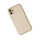 iPhone 12 Kılıf Coco Deri Silikon Kapak - Gold