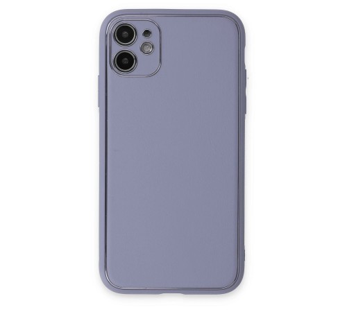 iPhone 12 Kılıf Coco Deri Silikon Kapak - Açık Lila iPhone 12 Kılıf Coco Deri Silikon Kapak - Açık Lila