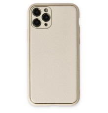iPhone 11 Pro Max Kılıf Coco Deri Silikon Kapak - Beyaz
