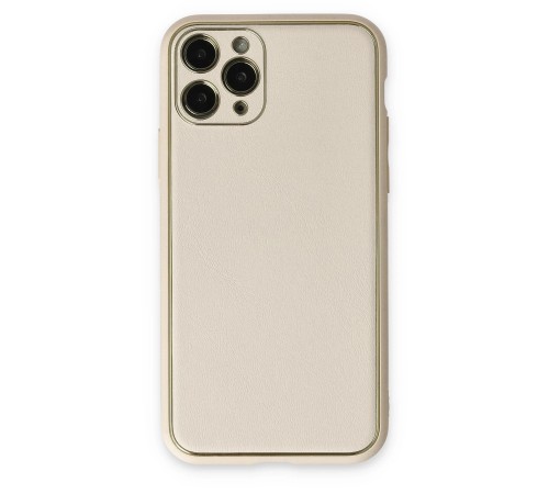 iPhone 11 Pro Max Kılıf Coco Deri Silikon Kapak - Beyaz iPhone 11 Pro Max Kılıf Coco Deri Silikon Kapak - Beyaz