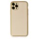 iPhone 11 Pro Max Kılıf Coco Deri Silikon Kapak - Gold